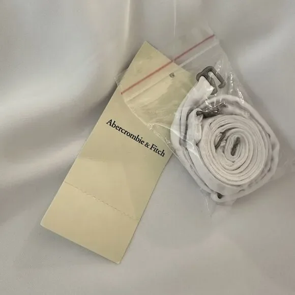 NWT Abercrombie & Fitch MEDIUM White Lined Strapless Top NEW - Picture 6 of 10